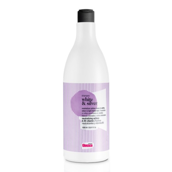 Pilkinanatis plaukų šampūnas Glossco White & Silver Shampoo, 500 ml