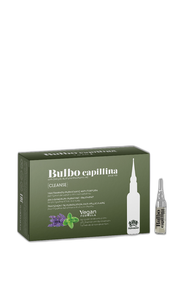 BULBO CAPILLINA CLEANSE | valomosios ampulės pleiskanojančiai galvos odai – 10x7,5 ml