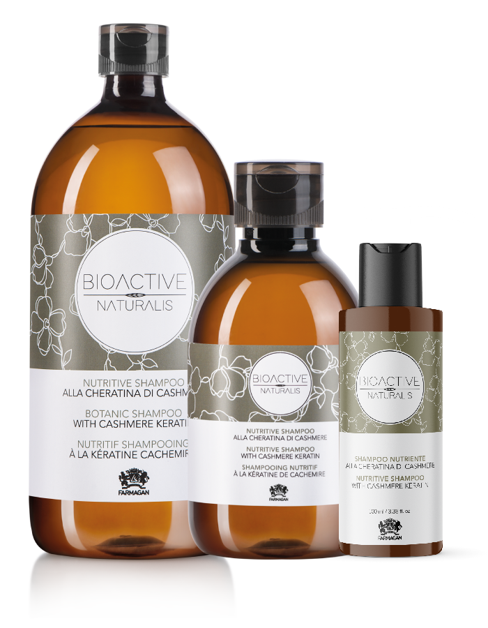BIOACTIVE NATURALIS NUTRITIVE | maitinamasis šampūnas su kašmyro keratinu sausiems plaukams