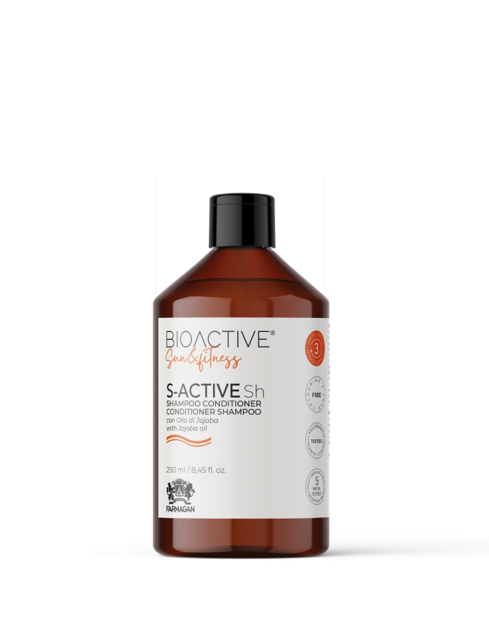 BIOACTIVE SUN & FITNESS S-ACTIVE | šampūnas-kondicionierius po saulės ir sporto