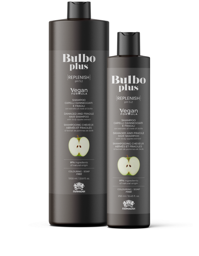 BULBO PLUS REPLENISH | atkuriamasis šampūnas silpniems ir ploniems plaukams
