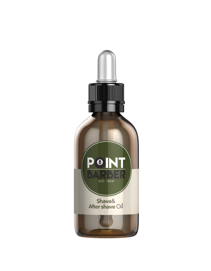 POINT BARBER SHAVE & AFTER SHAVE OIL | aliejus prieš ir po skutimosi